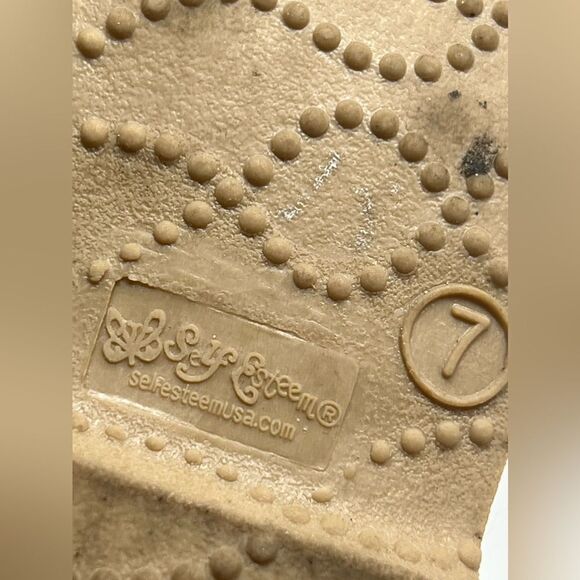 Self Esteem Girls Gladiator Sandals Glitter Strappy Open Toe  Zip Closure Size 7 - Picture 5 of 7